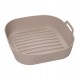 Forma Quadrada 20X5CM Para Air Fryer Bege Silicone